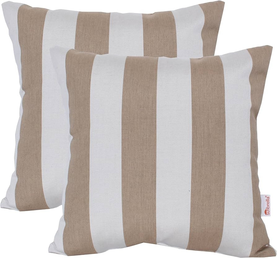 Outdoor/Indoor Sunbrella Throw Pillow Cover Only Square Set of 2 Pieces 18 inch x 18 inch Maxim H... | Amazon (US)
