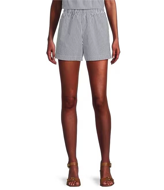 x Brrr° Layla Pin Stripe Coordinating Pull On Shorts | Dillard's
