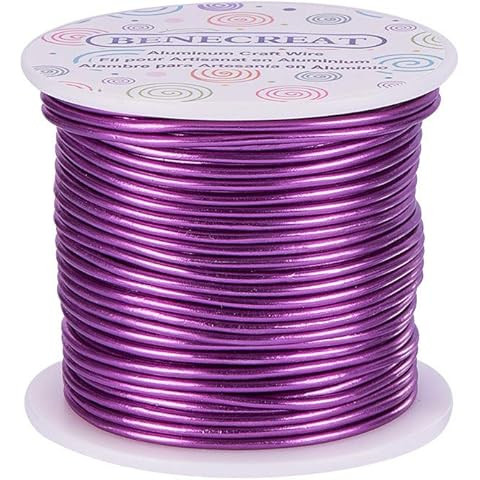 Mandala Crafts Anodized Aluminum Craft Wire for Jewelry Making - Bendable Flexible Violet Craftin... | Amazon (US)