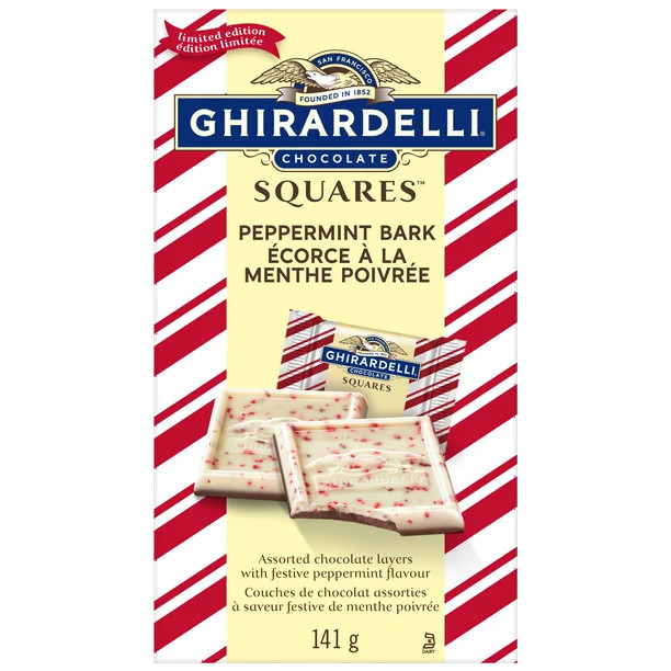 GHIRARDELLI Milk Chocolate Peppermint Bark Squares Bag, 141g, GHIRARHELLI BAG PEPPERMINT BARK MI... | Walmart (CA)