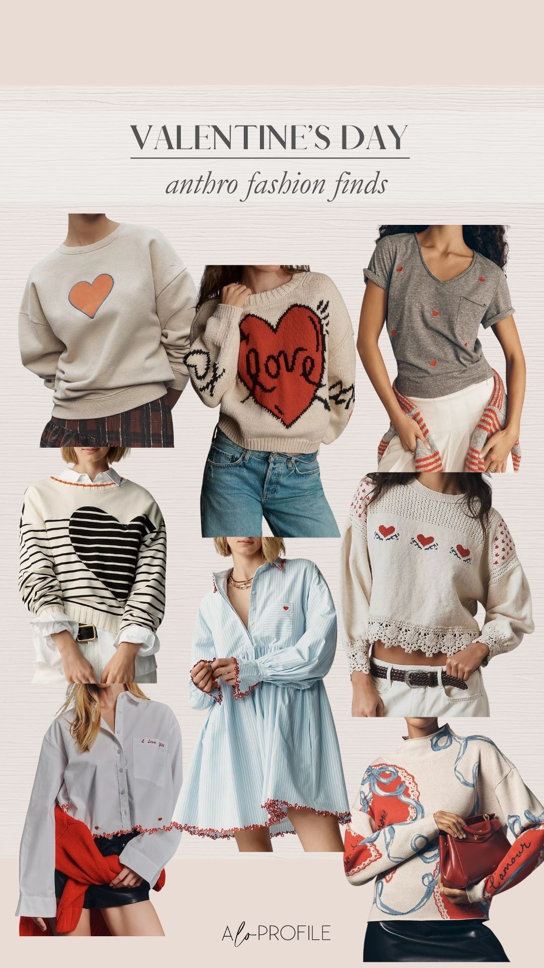 Valentine's Day sweaters & tops via Anthro♥️