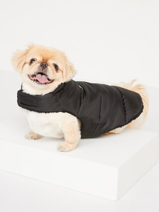Quilted Sherpa-Lined Puffer Jacket for Pets | Old Navy (US)