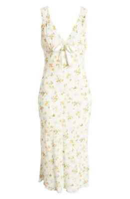 NEW Reformation Janis Floral V Neck Georgette Dress Size L  #RF115  | eBay | eBay CA