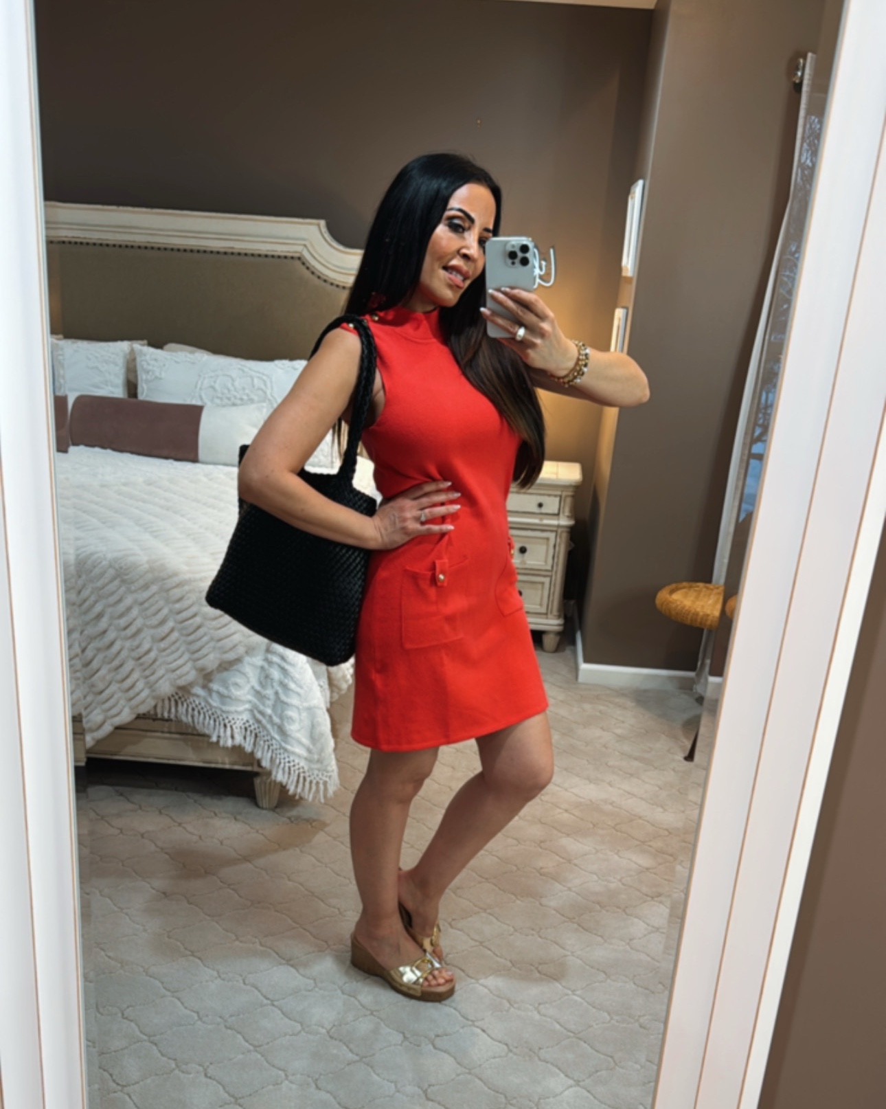 New at Walmart! This classic dress is giving Chanel vibes. It’s made of a sweater material, and in this gorgeous color that is trending for spring. I paired it with these cute gold and cork wedges also from Walmart. Hurry and grab this look! 
🍊🍊🍊🍊🍊🍊🍊🍊🍊🍊🍊🍊🍊🍊🍊🍊🍊🍊🍊
#walmart #walmartfashion #spring2025 

#LTKStyleTip #LTKFindsUnder50 #LTKOver40