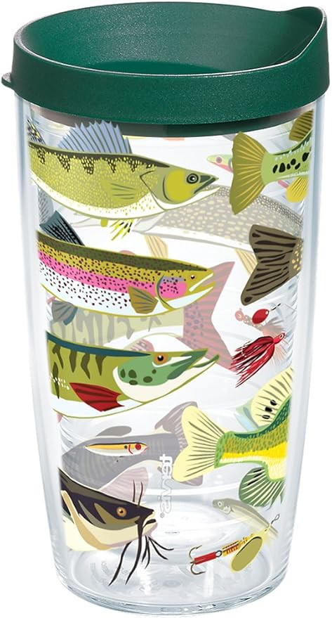 Tervis Freshwater Fish and Lures Made in USA Double Walled Insulated Tumbler Travel Cup Keeps Dri... | Amazon (US)