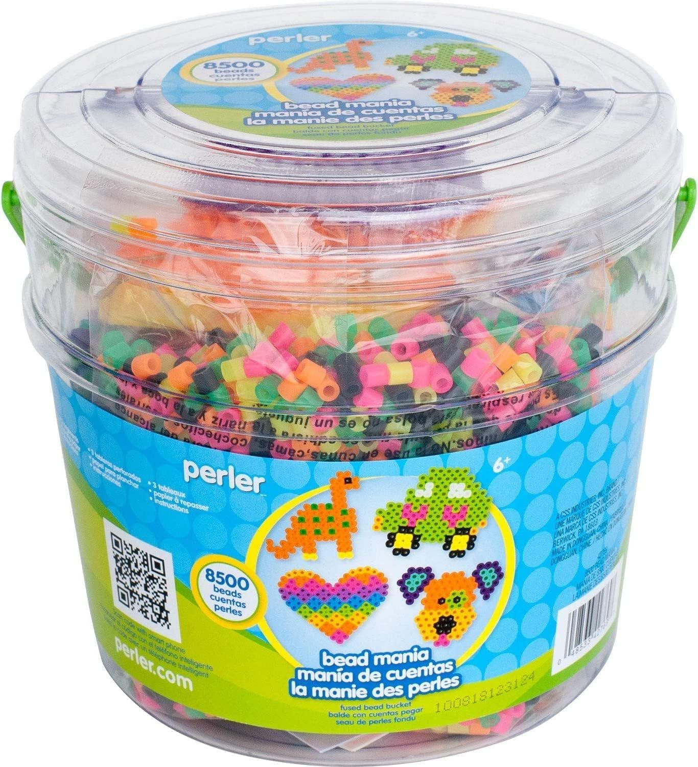 Perler Fuse Activity Bucket for Arts and Crafts, 8500 Beads, One Size, Multicolor | Amazon (US)