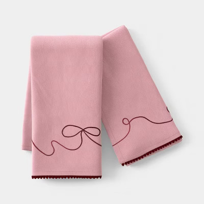 2pk Cotton Tea Towels Pink - Threshold™ | Target