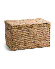 Large Hyacinth Storage Trunk With Cut Out Handles | TJ Maxx