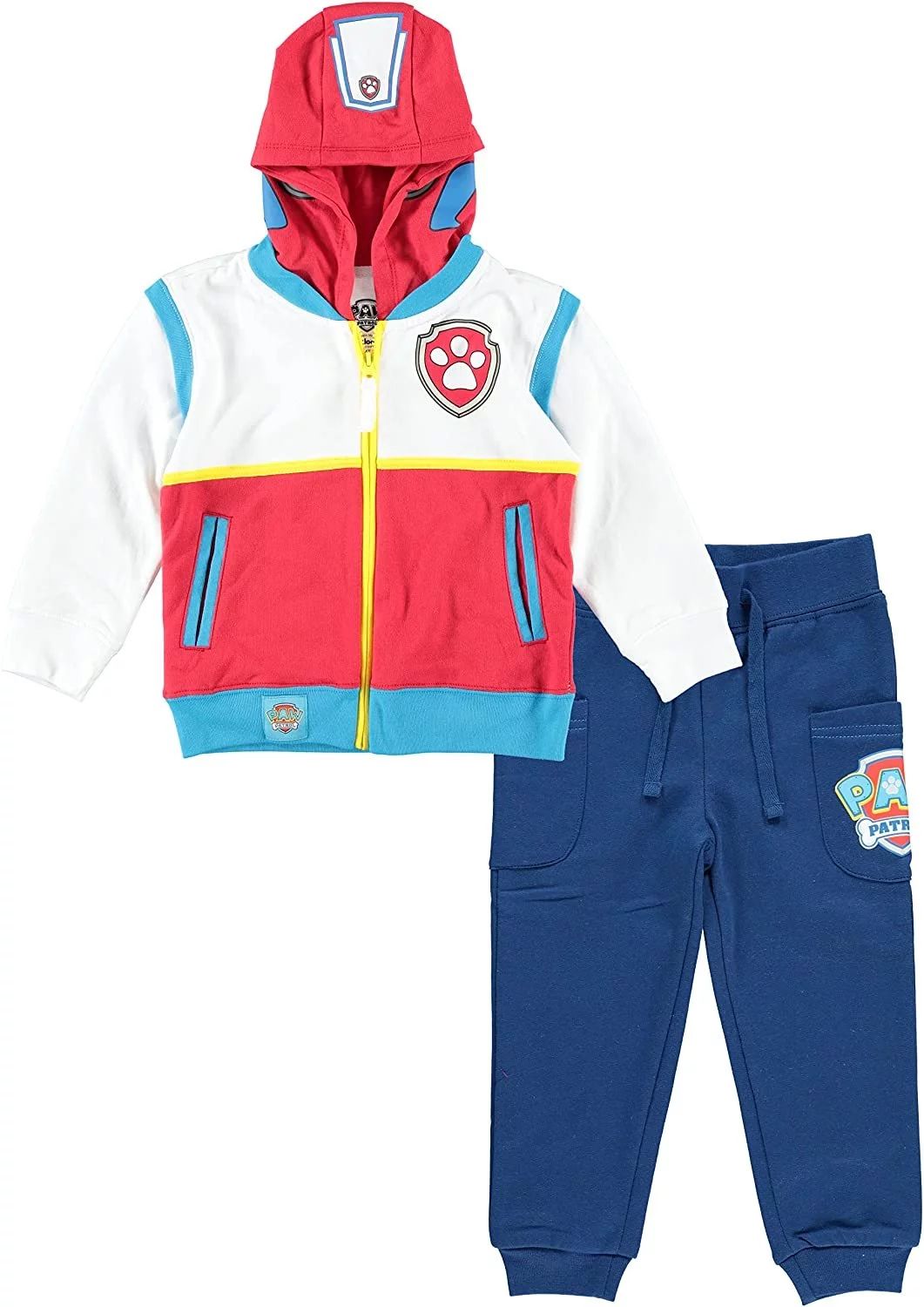 Paw Patrol Ryder Character Big Face 2 PACK Zip-up Hoodie and Jogger Pants- Ryder Costume Hoodie S... | Walmart (US)