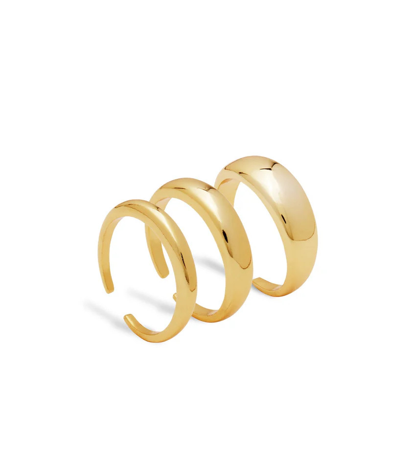 Domed Ring Stack (Gold) | Abbott Lyon