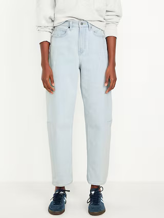High-Waisted Barrel Ankle Jeans | Old Navy | Old Navy (US)