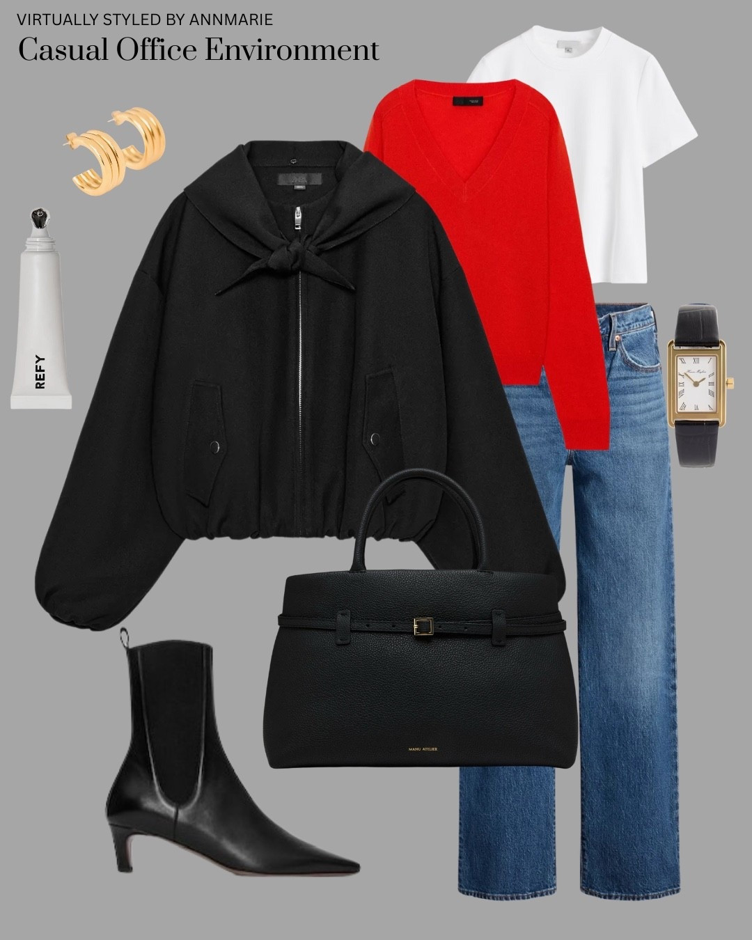 2  scarf tie bomber jacket outfits for you 

#LTKworkwear #LTKstyletip