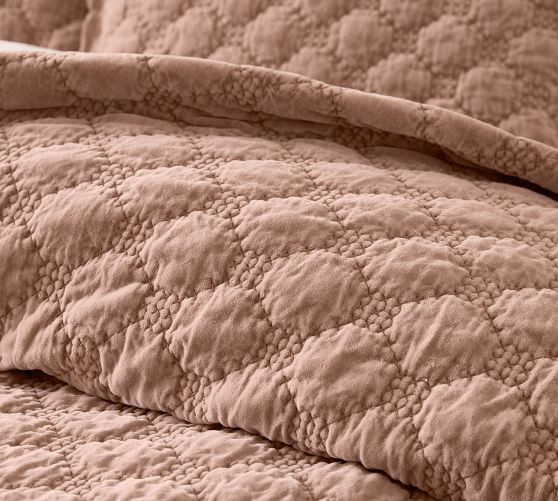 Velvet Lattice Handcrafted Quilt | Pottery Barn (US)