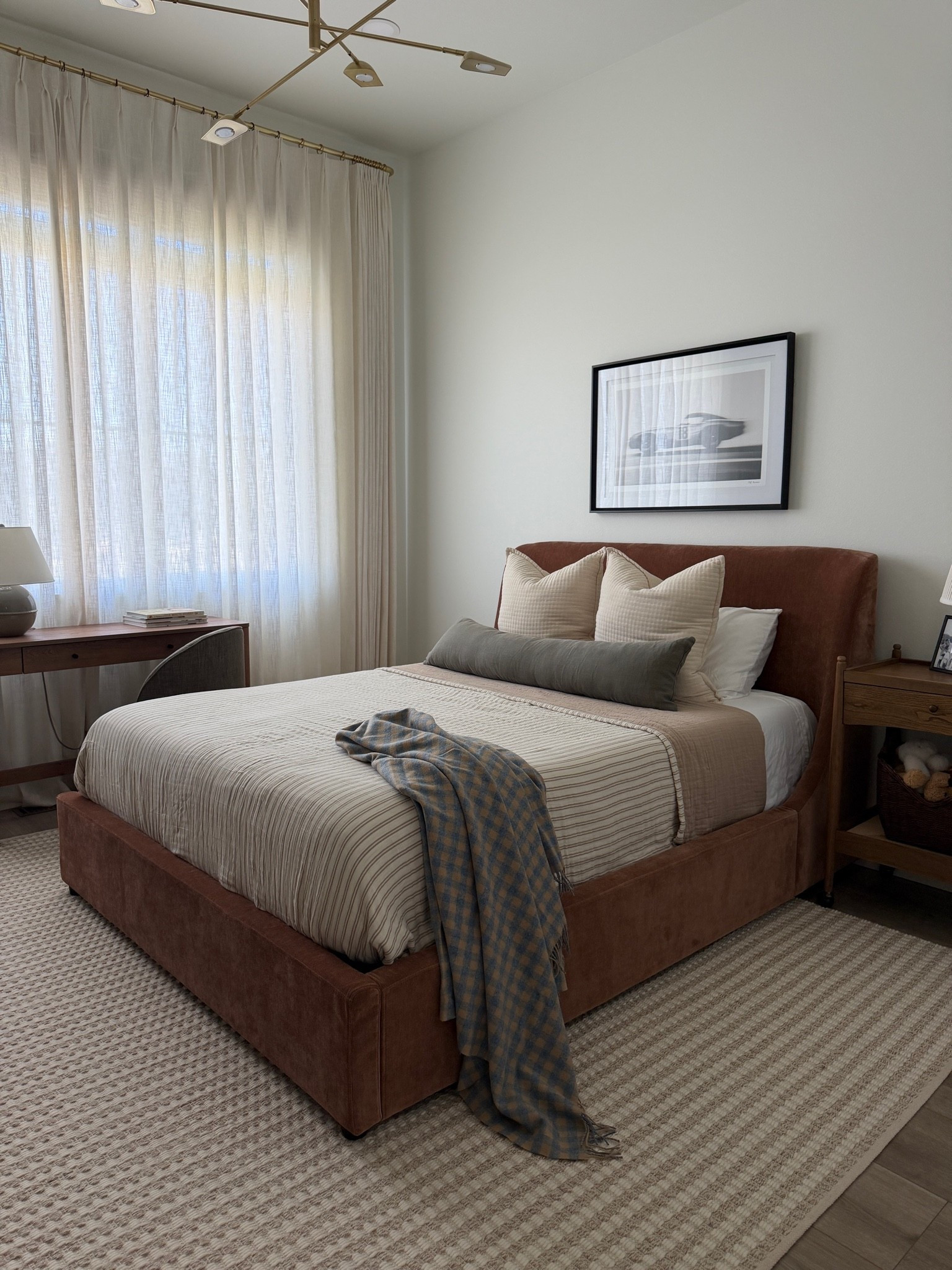 #ad How stunning is this bed from @Wayfair?! I’m obsessed with the color and shape. It’s sturdy, durable and easy to clean. Love it paired with this rug! #Wayfair #wayfairpartner #bedroom

#LTKHome #LTKSaleAlert