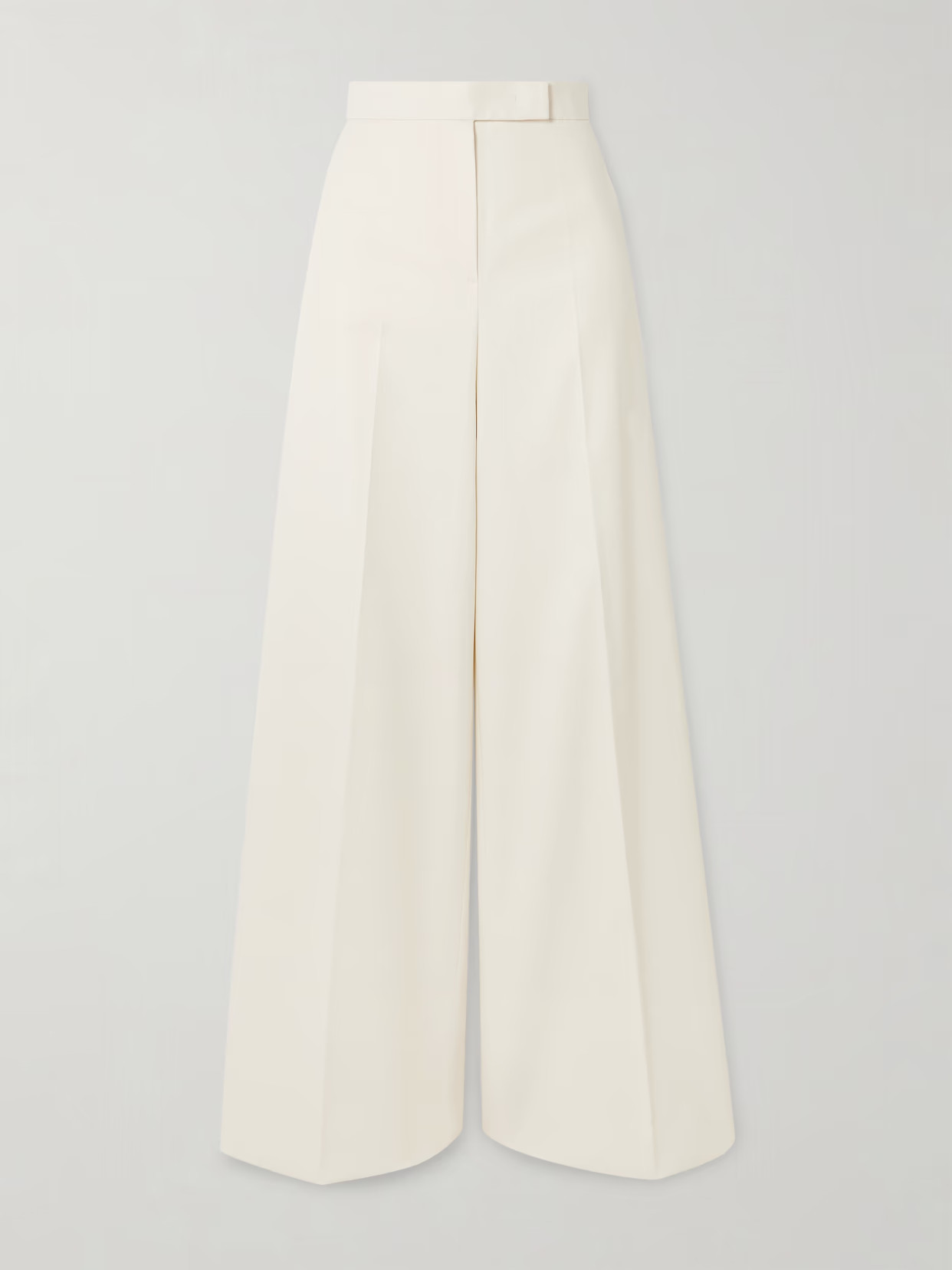 Max Mara - Cotton-blend Wide-leg Pants - White | NET-A-PORTER (UK & EU)