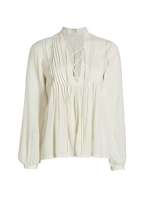 Sachi Lace-Up Top | Saks Fifth Avenue