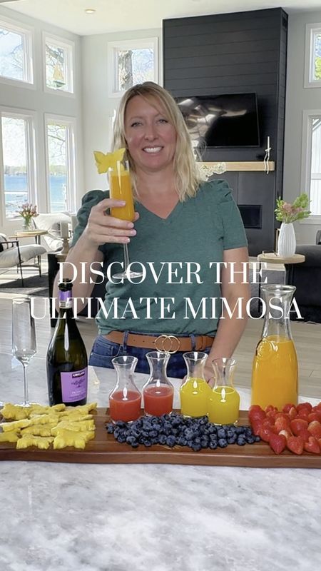 MIMOSAS! One of my favorite drinks for Mother's Day or any brunch! And now I've discovered how to make them even more amazing without having to work hard at it. 

Code for Churcuterie Board: ShannyKatePartnership 

I truly hope everyone can experience the freshness of an orange juice, pineapple juice or even strawberry juice mimosas. 🍓🍍🍊 They're amazingly fresh and taste like summer 😋 Then top off the freshly squeezed fruit with my favorite Prosecco- @costco Kirkland Signature Prosecco. Yum! 😋 Now you have the freshest mimosa bar you've ever experienced. And it's SO EASY! Enjoy! 

Mothers Day | Mimosa | Brunch | Easy Recipe Ideas | Easy Recepies | Homemade Drinks 

#LTKhome #LTKparties #LTKVideo