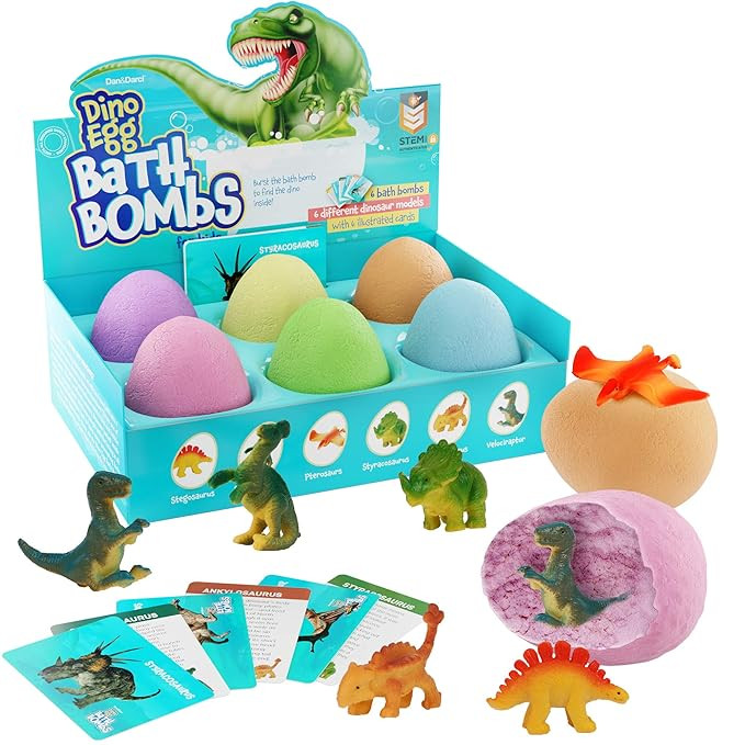 Easter Egg Bath Bombs for Kids - Kids Bath Bomb with Surprise Inside - Dinosaur Toys Gift for Boy... | Amazon (US)