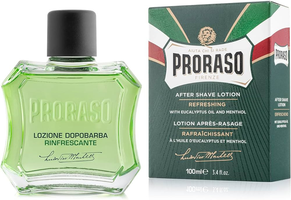 Proraso After Shave Lotion for Men, Refreshing and Toning with Menthol and Eucalyptus Oil, 3.4 Fl... | Amazon (US)