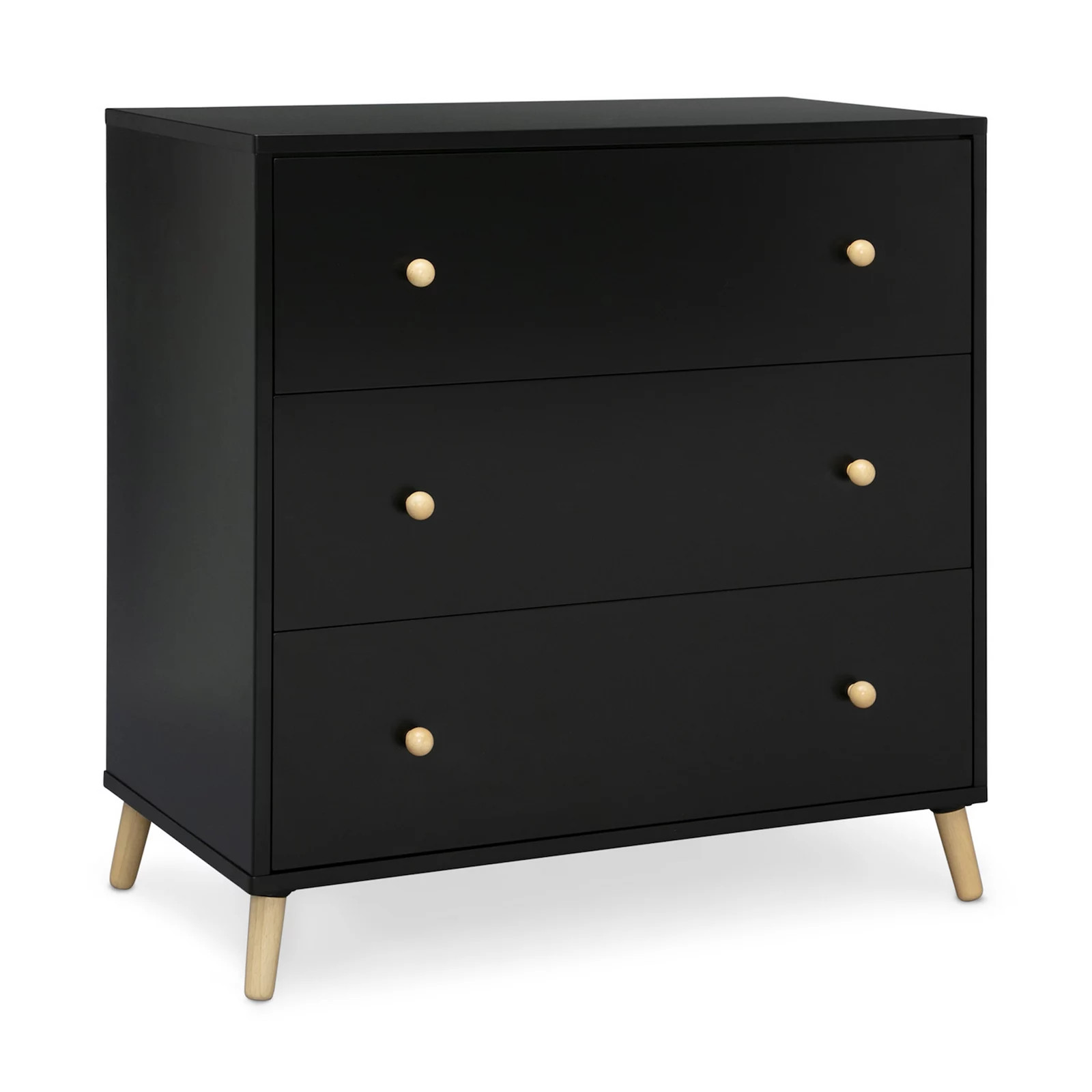 Delta Children Essex Interlocking 3-Drawer Dresser, Ebony Black Natural | Kohl's