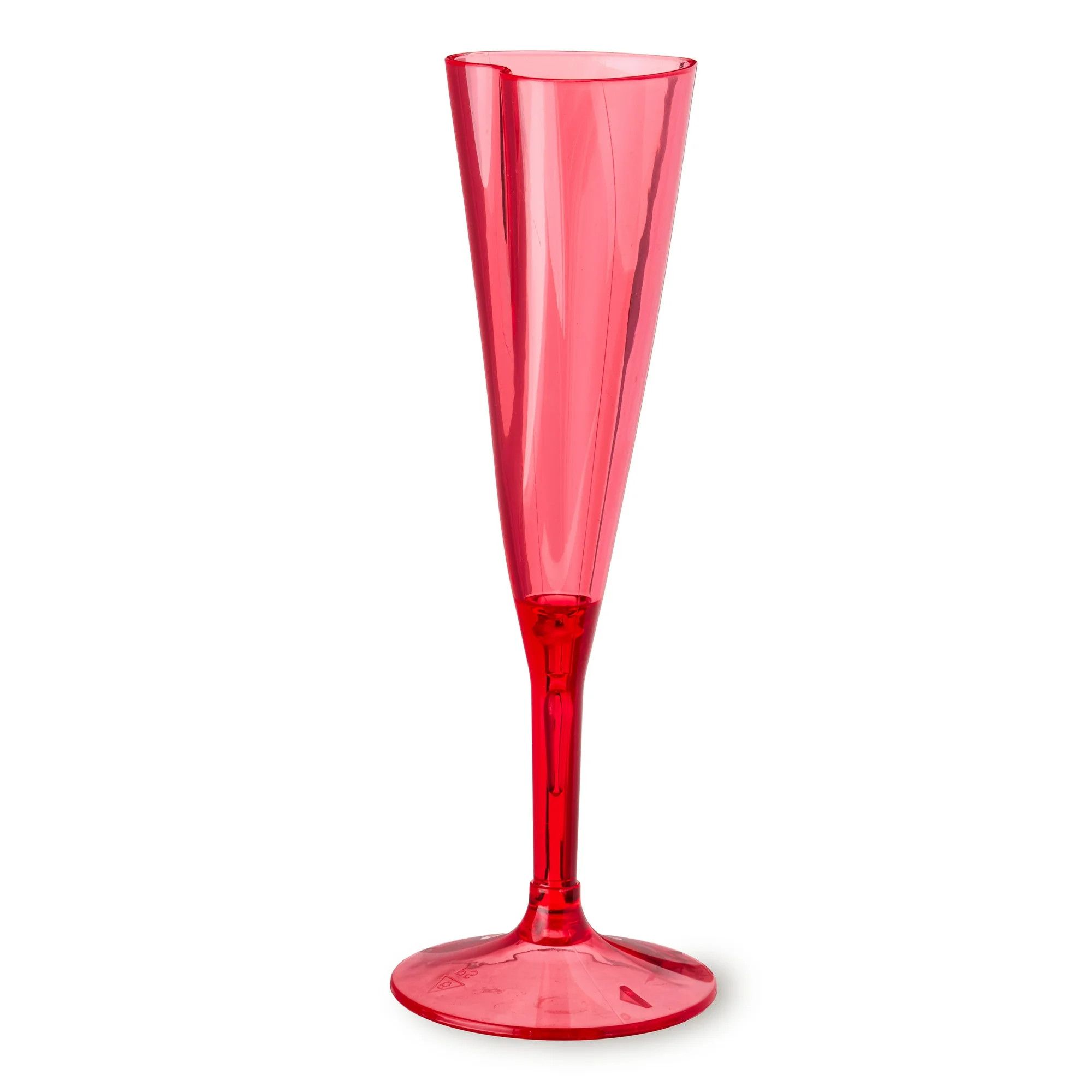 Plastic Heart Champagne Glass, Red, Valentine's Day by Way To Celebrate | Walmart (US)
