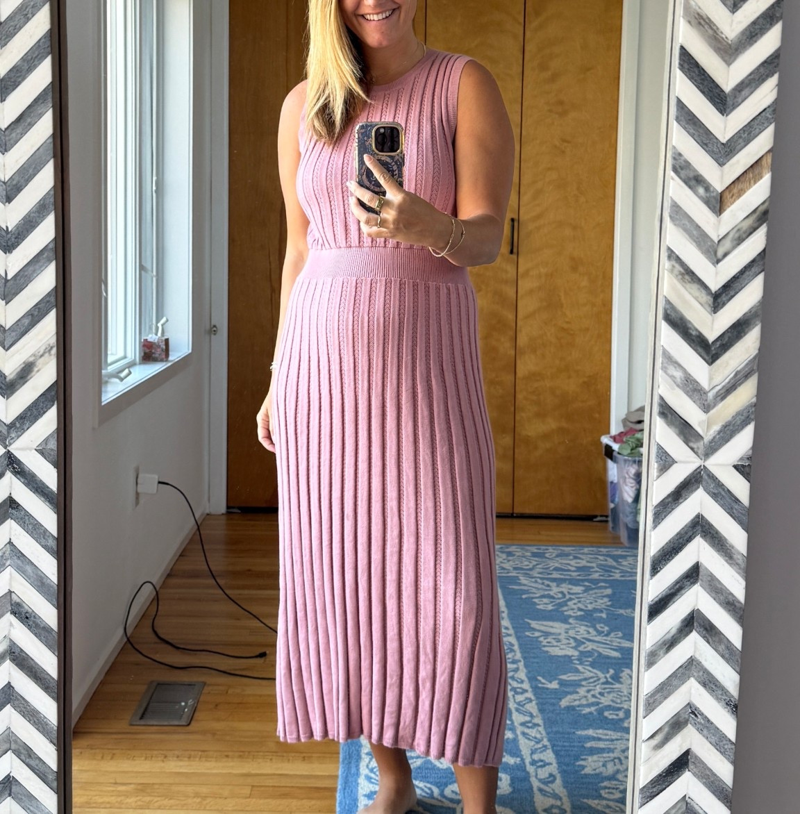 Varley knit dresses for the win. Super comfortable and flattering. Wore mine during first trimester & currently 10 weeks post partum. 🤰

#LTKMidsize #LTKmomlife #LTKOver40
