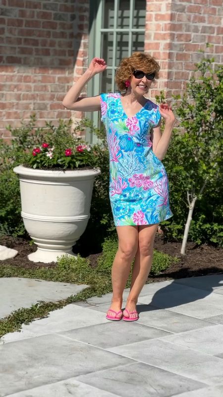 This UPF 50+ dress just LOOKS like a Lilly Pulitzer. It's not, so it's way more affordable! If you're looking for resort-wear, l've got you!
I paired it with nude jelly sandals that are pearl embellished and go with everything!



#LTKSeasonal #LTKstyletip