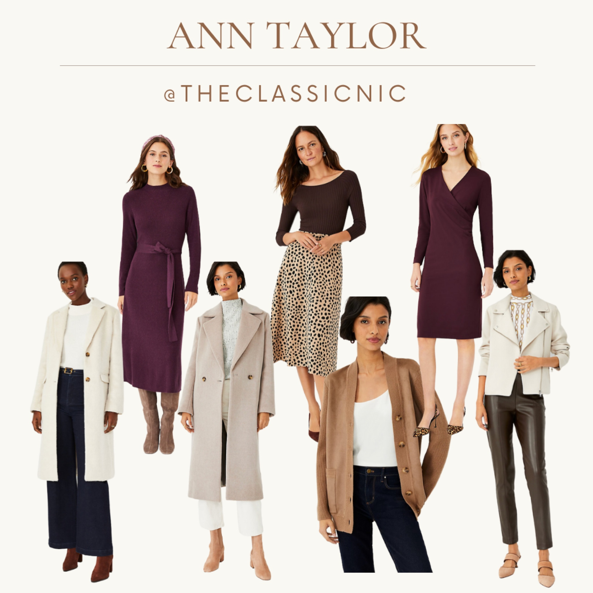 Ann Taylor 40% off Sitewide with code cyberfall I’m big fan of theirs dresses and coats for work or special occasions 

Wool coat. Cream coat. Suede sweater. Faux Lester pants. Sweater dress. Animal print 

#LTKsalealert #LTKworkwear #LTKSeasonal