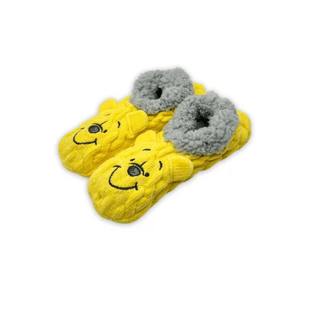 Disney Winnie the Pooh Women s 3D Cable Knit Chenille Slipper Socks 1-Pack Size 4-10 | Walmart (US)
