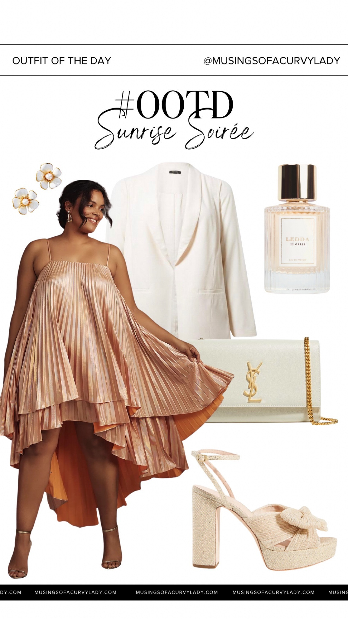 Today’s outfit of the day✨🤍

Vacation Outfit, Plus Size Fashion, Outfit Inspo, Coquette, TSL Bag, White Blazer, Flower Earrings, Platform Heels, Perfume, California Outfit, Flowy Dress

#LTKplussize #LTKstyletip #LTKworkwear