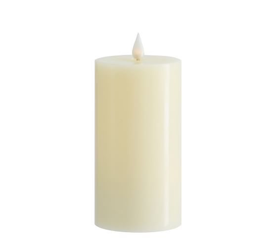 Classic Flickering Flameless Wax Pillar Candle | Pottery Barn (US)