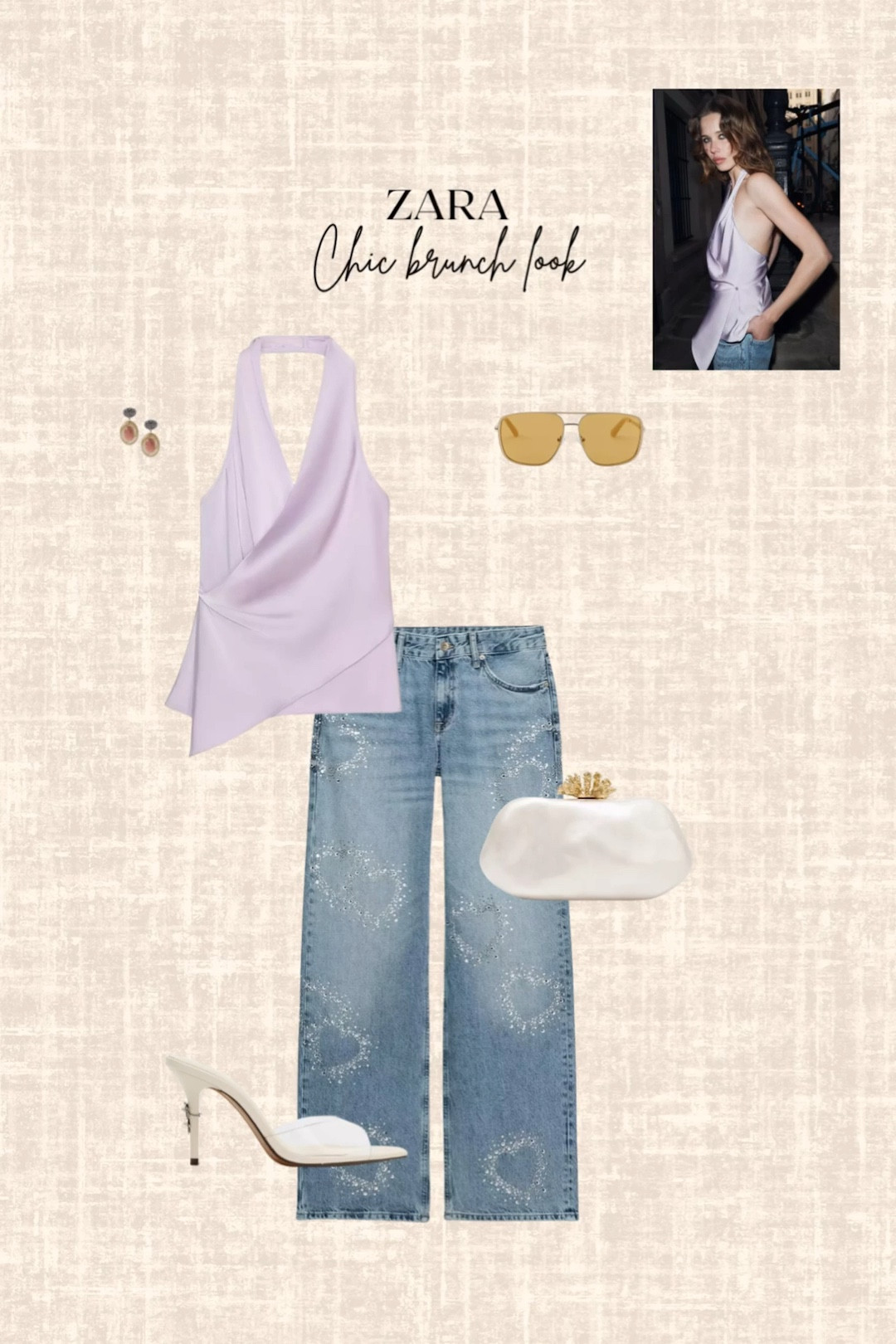 Zara Chic brunch look! 

Spring outfit, top, jeans, earrings, sunglasses, heels, clutch 

#LTKootd #LTKSeasonal #LTKSpringSale
