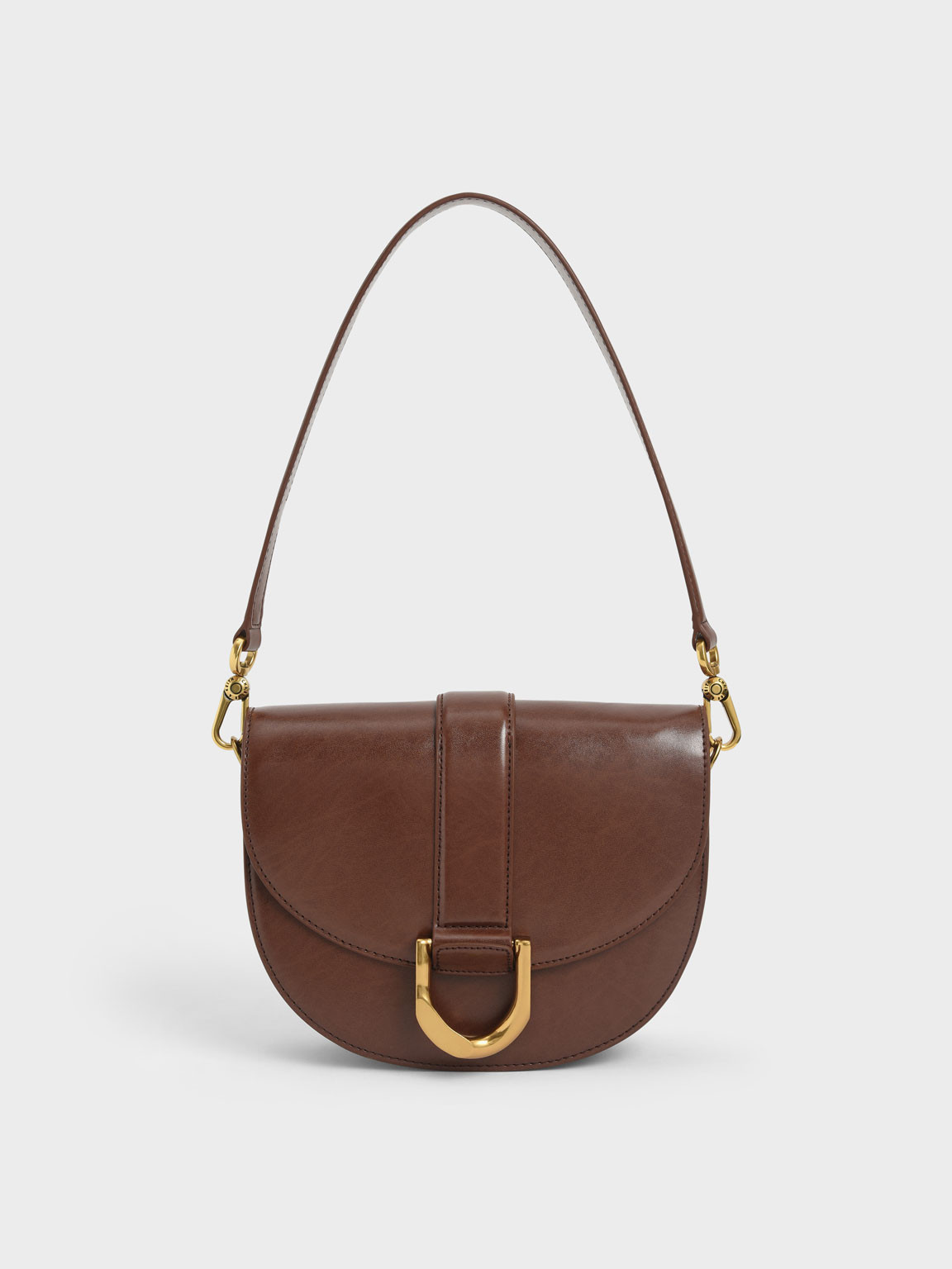 Gabine Saddle Bag
 - Dark Brown | Charles & Keith EU