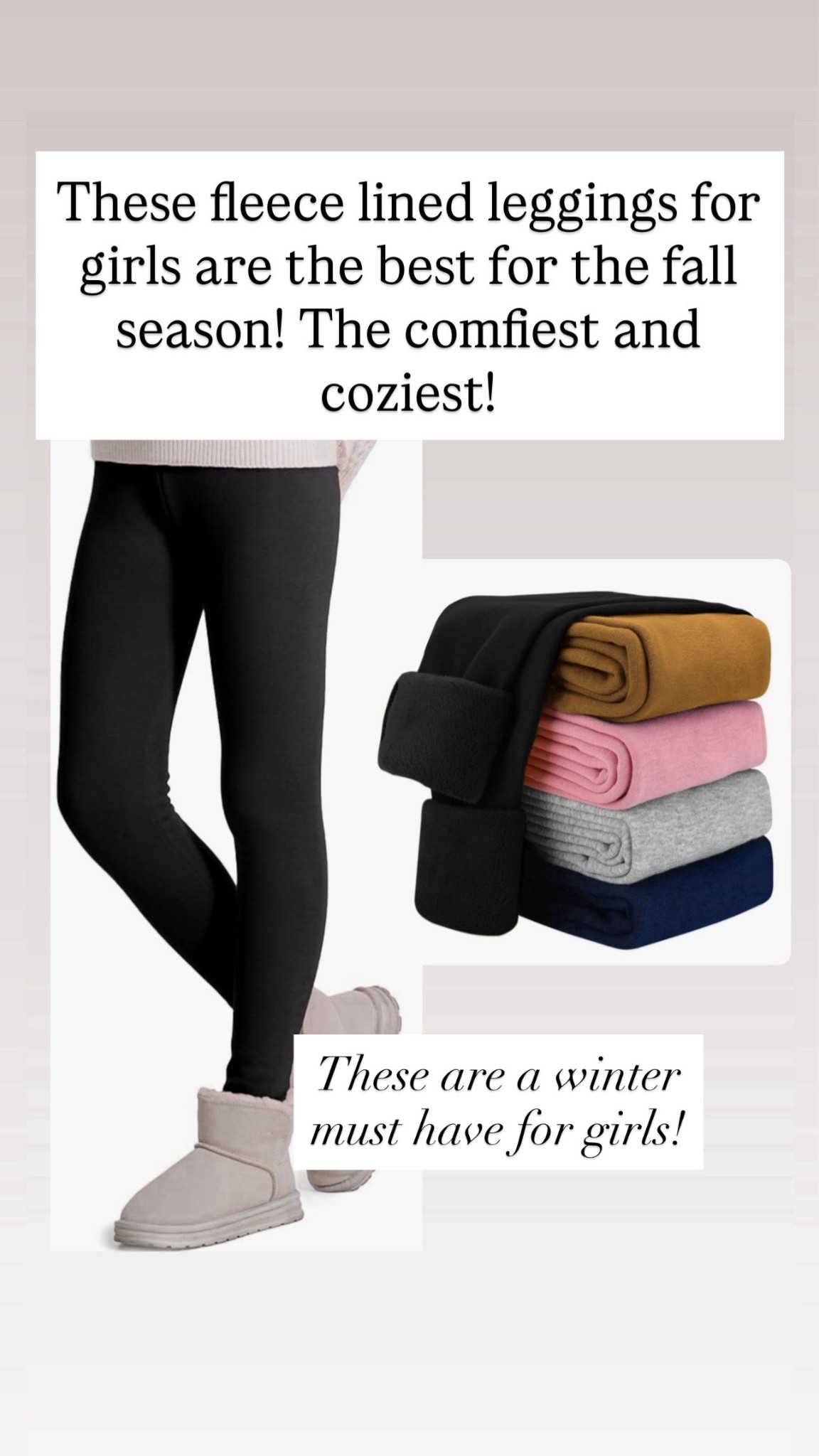 Girls fleece lined leggings 

#LTKKids #LTKStyleTip