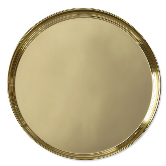 Gold Round Tray | Williams-Sonoma