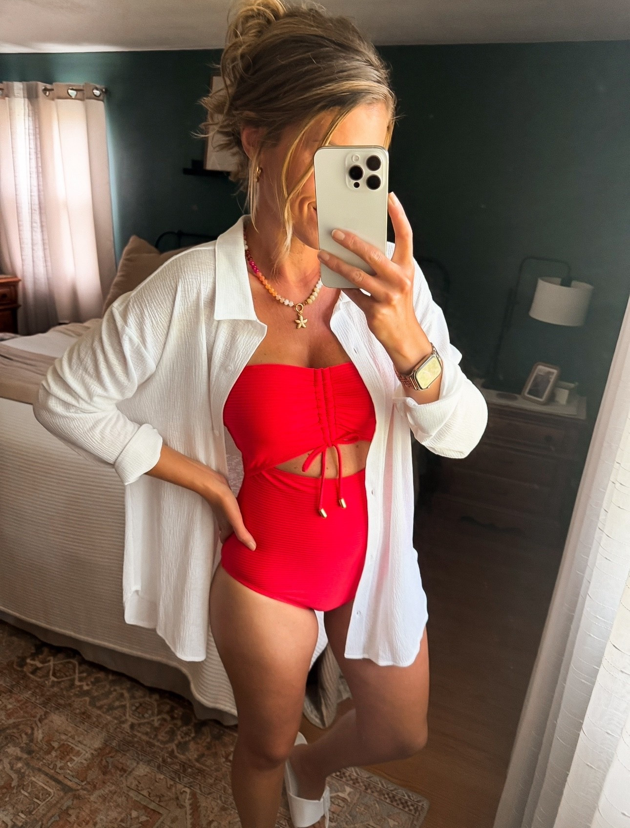 New Walmart swimsuit. 
Wearing medium. Size up if between  

#LTKStyleTip #LTKSwim #LTKSeasonal