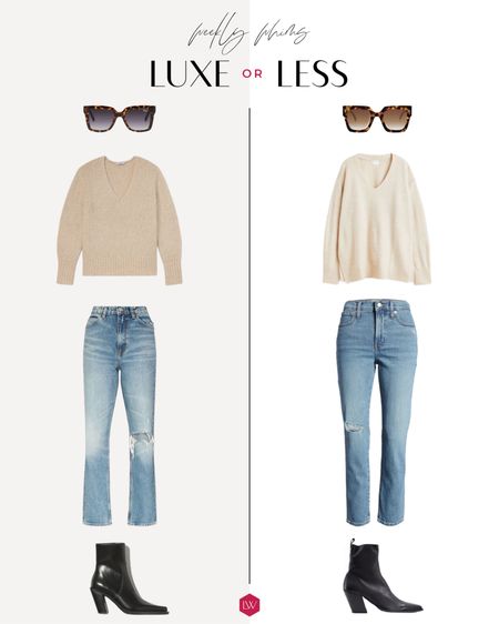 LUXE OR LESS: Luxe Finds & Affordable Alternatives ⚡️




Lucyswhims, Knit sweater, ripped denim, tortoise sunglasses, black leather boots, western boots, fall fashion, OOTD, cream sweater, cold weather.

#LTKstyletip #LTKfit #LTKshoecrush