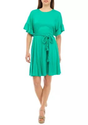 Crown & Ivy™ Women's Flutter Godet Dress | Belk
