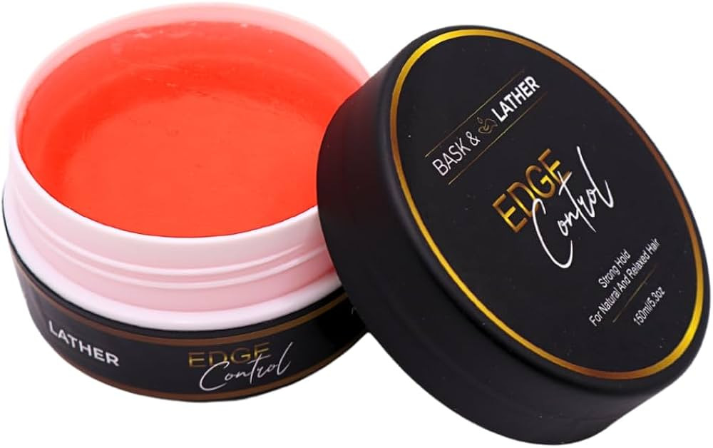 BASK & LATHER Strong Hold Edge Control Gel with Castor Oil, Non-Greasy, Non-Flaking, No White Cas... | Amazon (US)