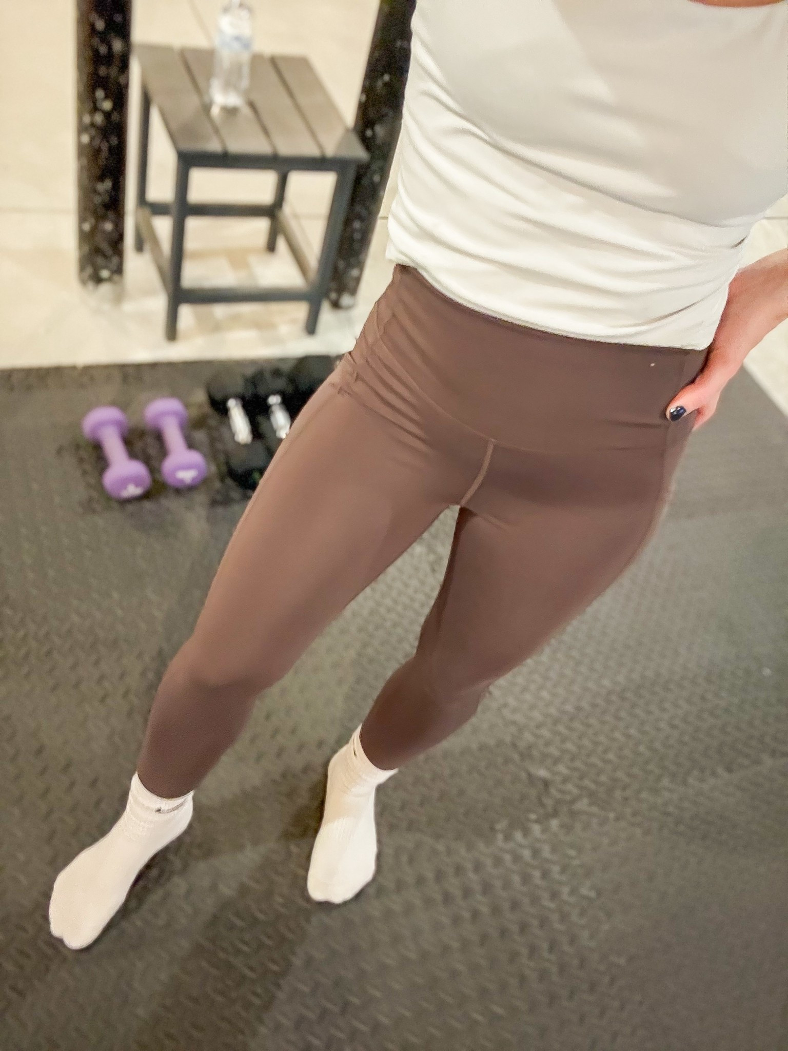 The kids had a snow day today so I had to do a basement workout. But at least I got to wear my new leggings from @gapfactory! I have a small  color is new brown

#LTKootd #LTKfitnessgoals #LTKPetite