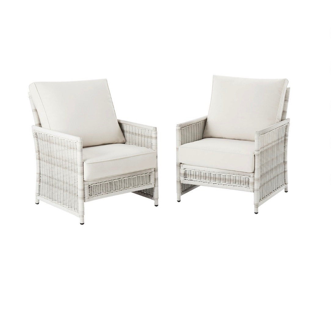 Better Homes & Gardens Paige Outdoor Wicker Stationary Lounge Chairs, Set of 2, White

#LTKHome #LTKSeasonal #LTKSaleAlert