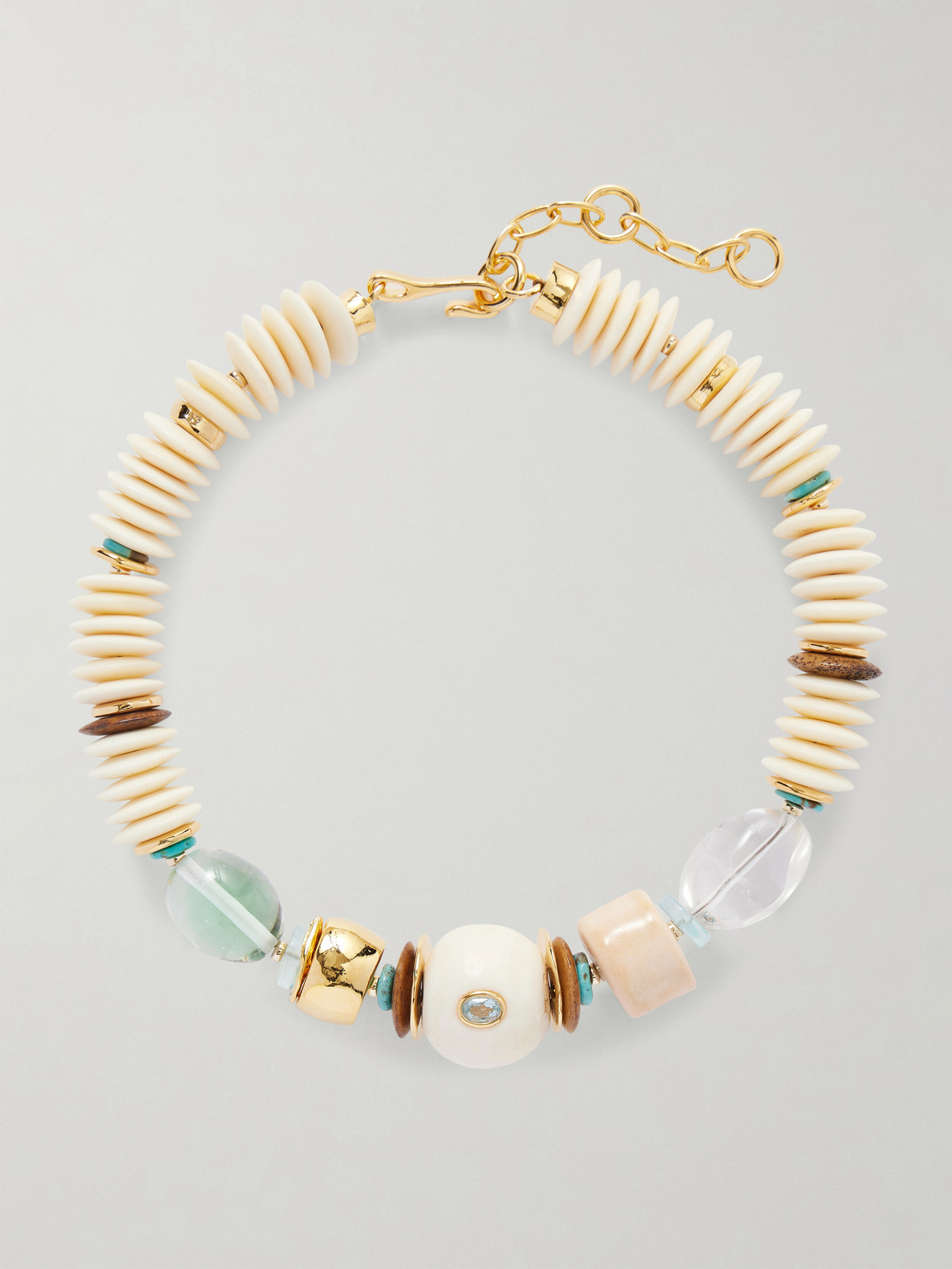 Lizzie Fortunato - Coquina Gold-plated Multi-stone Necklace - One size | NET-A-PORTER (US)
