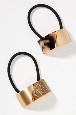 Half-Resin Cuff Hair Ties, Set of 2 | Anthropologie (US)