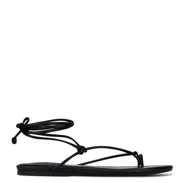 Pansie Ankle Wrap Flat Sandals | Nine West (US)