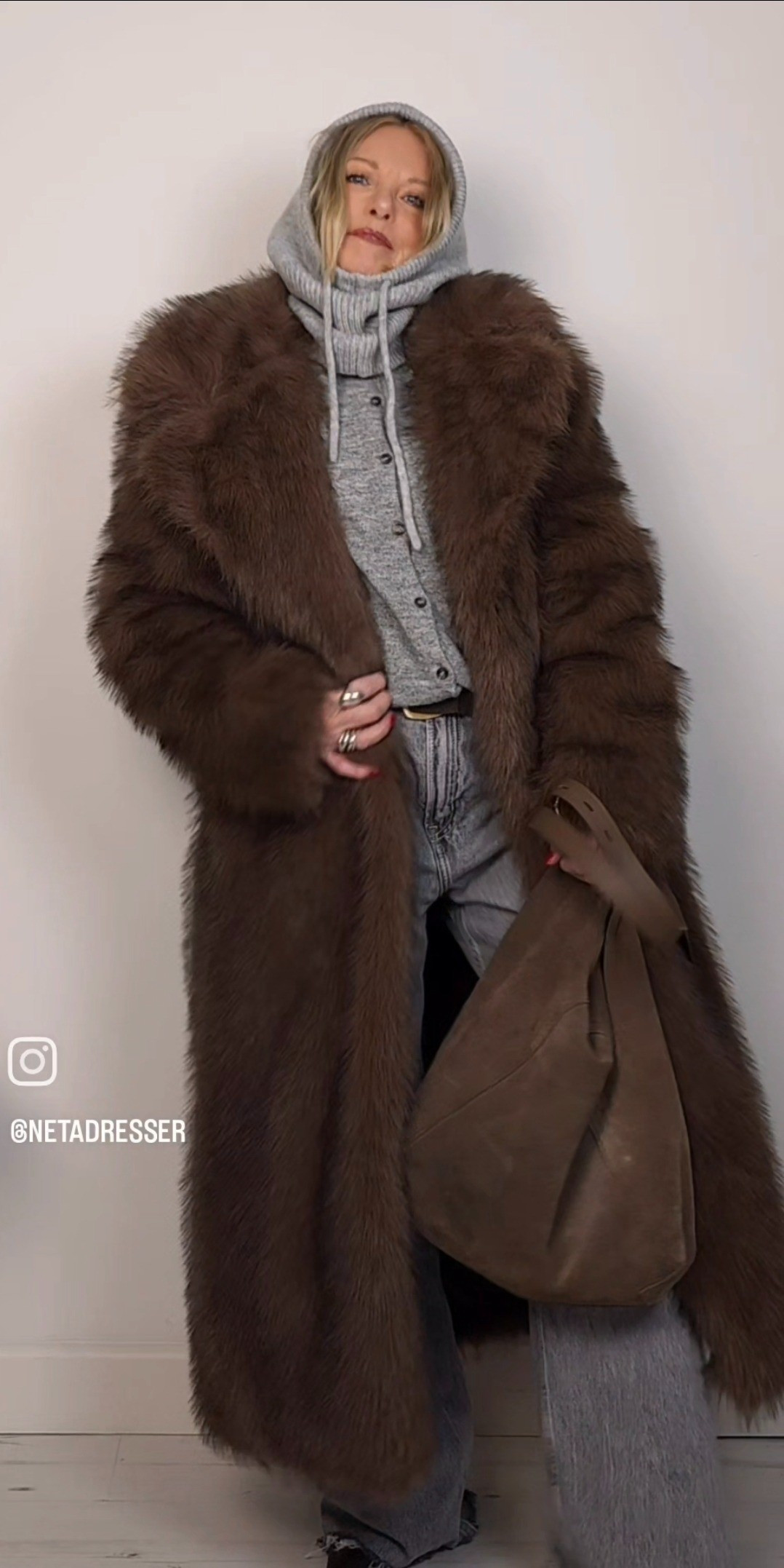 Faux fur coat over grey layers ....

#LTKuk #LTKwinter #LTKstyletip