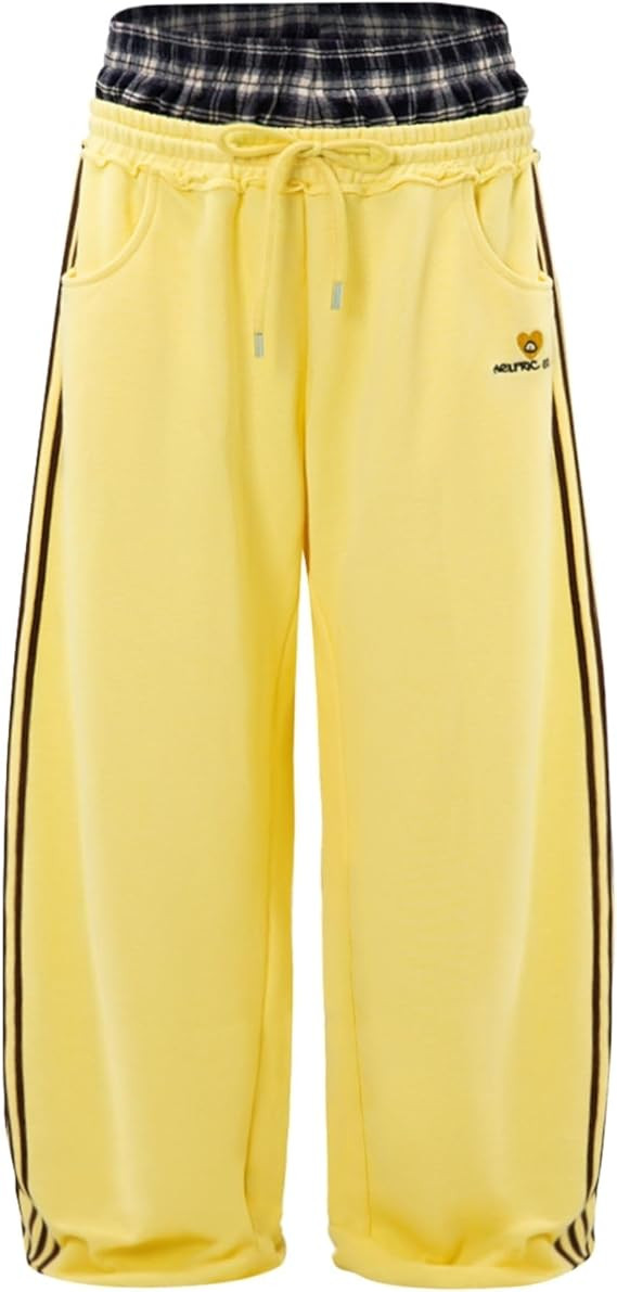 Aelfric Eden Baggy Wide Leg Sweatpants for Women Men Double Elastic Waisted Streetwear Y2K Casual... | Amazon (US)