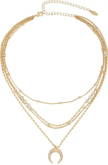 Ettika Crescent Horn Multistrand Pendant Necklace | Nordstrom | Nordstrom