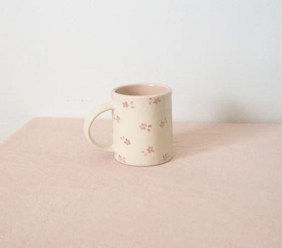 Blush Forget Me Not Handmade Mug | Etsy | Etsy (US)