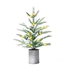 Small Christmas Tree 24 inch Mini Christmas Tree Pre-lit with 60 Lights Rustic Style Tabletop Tre... | Amazon (US)