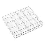 iDesign Linus BPA-Free Plastic Divided Jewelry Organizer Tray - 8.75" x 7.75" x 1.25", Clear | Amazon (US)